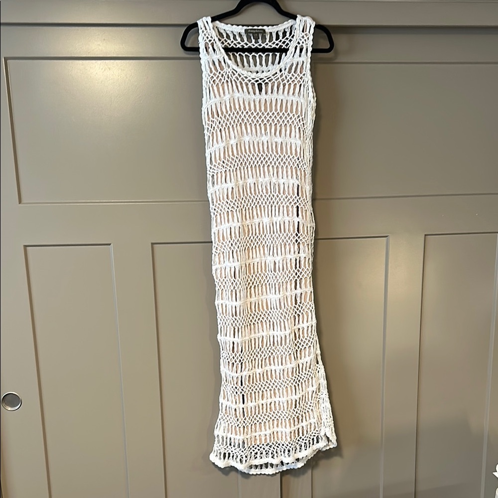 Tommy Bahama White Crochet Maxi Dress